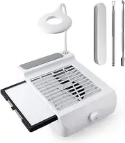 Nail Dust Extractor with Filter, Professional Dust Extraction for Nails Nail Salon, Nail Vacuum Cleaner, Nail Design Manicure, with Cuticle Pusher
