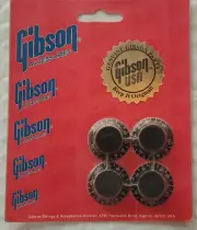 GIBSON® Les Paul Knobs Top Hat Set Black SG V Firebird ES Custom HP VINTAGE NOS