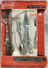 Coca Cola 16 pc Classic Bottle Flatware Set By Gibson New-Missing Bottle Opener