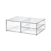 iDesign 20.3x30.5cm 3 Wide Drawer Cosmetic Storage Organiser Makeup Container