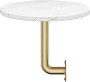 Nordic Wall mounted Coffee Table Marble Dining Table Décor Furniture Classic Bistro Pub Furniture Simple Modern Small Round Cocktail Bar End Table (White Dia35cm)