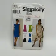 Simplicity Sewing Pattern 7509 dress essentials Size 10, 12, 14 Uncut