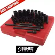 Sunex Tool 2569 43 Pc 1/2" Dr. Metric Master Impact Socket Set