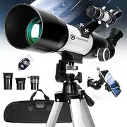 [YUANZIMOO] Telescope 70 mm Aperture 400 mm Refractor Astronomical Portable Telescope for Adults Beginners with Tripod Phone Adaptere Carrying Bag and Wireless Remote