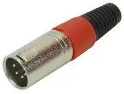 XLR Plug 4Pin Red Audio Video Connectors