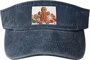 [RLDOBOFE] Sun Visor Hat Adjustable Empty Top Baseball Cap Gingerbread Man Candy Sun Hats for Women Men Sports Hats Summer Beach Cap