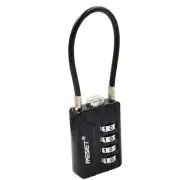 -200 4 Digit Combination Padlock with 4 inches Steel Cable,Cable Lock for Loc...