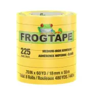 FrogTape CP 225 Medium-High Adhesion Masking Tape - 18MM x 55M x 8-Pack - Gol...