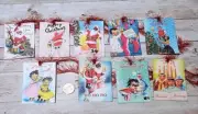9-Christmas-Retro-African American-Junk Journal-Linen Cardstock-Gift-Hang-Tags