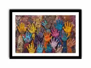 Aboriginal Hands Art Framed print