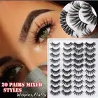 Handmade Criss-cross Wispies Fluffies Thick Long 3D Faux Mink False Eyelashes