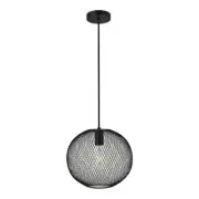 Living District Keller 1-Light Metal Pendant in Black Finish