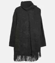 [Marant Etoile] Marant Etoile Faty wool-blend scarf coat AU 6 grey