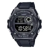 在飛比找PChome24h購物優惠-【CASIO】卡西歐 橡膠錶帶 100米防水運動錶 電子錶 