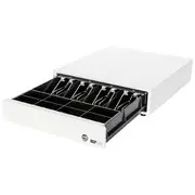 POS-mate Cash Drawer Push to Open Gloss White
