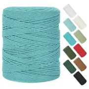 Macrame Cord 4mm x 380Yards (1140Feet), Natural Cotton Macrame Rope - 4 Stran...