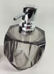 Liquid Soap Lotion Dispenser Modern Acrylic for Body Wash Facial Cleanser Gray