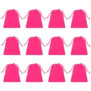 12Pcs Velvet Gift Bags 4 x 5" Velvet Drawstring Jewelry Pouches Rose Red