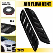Pair Universal Car Decorative Air Scoop Flow Intake Turbo Vent Bonnet Cover Hood