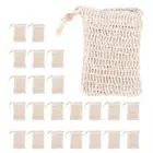 20 Pack Soap Exfoliating Bag,Soap Saver Made Sisal Mesh Soap Bag Bar Soap1954