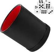 ifundom Entertainment Dice Cup with Quiet Design Pu Leather Dice Set for Board Games Perfect Party Game Accessory