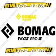 Fits Bomag BW 100ADM Tandem Vibratory Roller Decal Kit (100 ADM)