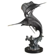 Two Bills Sailfish and Marlin Statue Hand Painted Accents