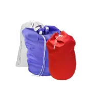 3 x Commercial Laundry Linen Bag with Drawstring & Lugs: Red, White & Purple| B