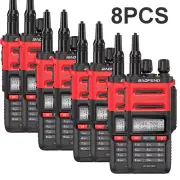 8PC UV-9R Pro Portable Walkie Talkies High Power Two Way Radio for Adult