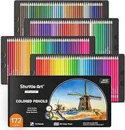 [Shuttle Art] 172 Colouring Pencils, Soft Core Coloured Pencils Set for Adult Colouring Books Artist Drawing Sketching Crafting, Colouring Pencil for Adults Pack, Drawing Supplies for Artists