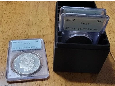 3DP Black Graded Coin Storage Box Holds 10 Certified PCGS Rattler Coin Holders