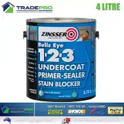 Paint White 4Ltr Zinsser® Premium Bulls Eye 3in1 Primer Sealer Undercoat 4 Litre
