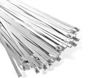 100-Pack Metal Zip Ties Stainless Steel 11.8''Heavy Duty Self-Locking Cable Ties