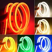 Waterproof LED Neon Tube Light, Flexible Strip Lights Single Color for Indoor Outdoor Decorative, 20M 15M 10M 5M 3M 2M 1M SMD 2835 AC 120V-240V