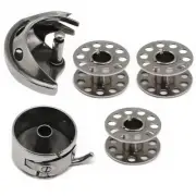 Metal Bobbins + Shuttle Hook + Bobbin Case for Old Style Household Sewing Machin