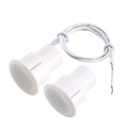 RC-36 NC Recessed Wired Security Sensor Alarm Magnetic Reed Switch White