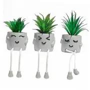 small fake plants office decor - fake succulents plants artificial for desk