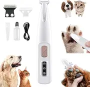 Doggy Kings 3-in-1 Electric Pet Trimmer with LED Light 2025 New Low Noise Pet Paw, Eye, Ear, Face and Butt Trimmer