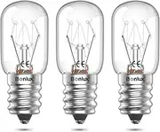 Bonlux Salt Lamp Light Bulb, E14 25W Oven Light Bulb, 300℃ Heat Resistant Light Bulb Dimmable Pygmy Bulb for Wax Melt Burners Electric, Fridge Bulb, Microwave Bulb, AC220V-240V, 3 Packs