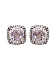 Suzy Levian Silver 0.02 ct. tw. Diamond Studs