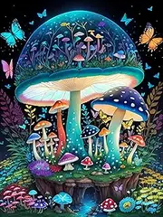 Meothan Paint by Numbers Kit for Adults Beginners DIY Acrylic Mushroom Adult Paint by Number Kits on Canvas Without Frame, Oil Painting by Numbers Kit for Home Decor Gifts 12x16 inch