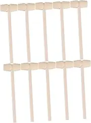 20pcs Mini Hammer Mini Spinners Gavel Fidget Boys Hammers Board Soother Clips Cake Mallets Playthings Wooden Crab Mallets Wooden