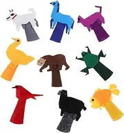 9pcs Cartoon Animal Puppet Storytelling Puppet Felt Animal Finger Felt