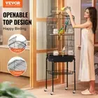 Large Rolling Metal Bird Cage 62 inch Parakeet Cockatiel Parrot Aviary Space