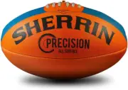 Sherrin Precision Synthetic Football, Orange, Size 3