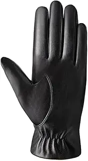 [Ipetboom] Portable Windproof Leather Touch Screen Gloves for Winter Cold Protection Warm PU Leather Gloves for Outdoor Riding and Sports