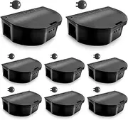 8 Pack - Mouse Bait Stations – Mice, Moles or Small Rodent Traps – Reusable Indoor Rodent Control Bait Box