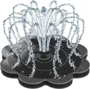 SZMP Solar Fountain Work on Cloudy Day, 2000Mah Bird Bath Fountains Upgraded Gla