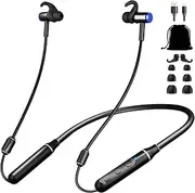 cwuiga Air Tube Bluetooth Headphones，Neckband Wireless airtube Headphones emf Free with 12 Hour Battery,EMF Free Headphones with Mic and Controls,for Work Meetings, Sleep, Gym