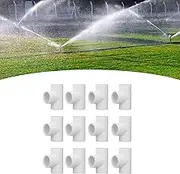PVC Tee Pipe Fittings - 12Pcs 3 - Way Tee Connector with Equal Diameter Joints for Water Supply, Home and Garden Improvement (32mm)